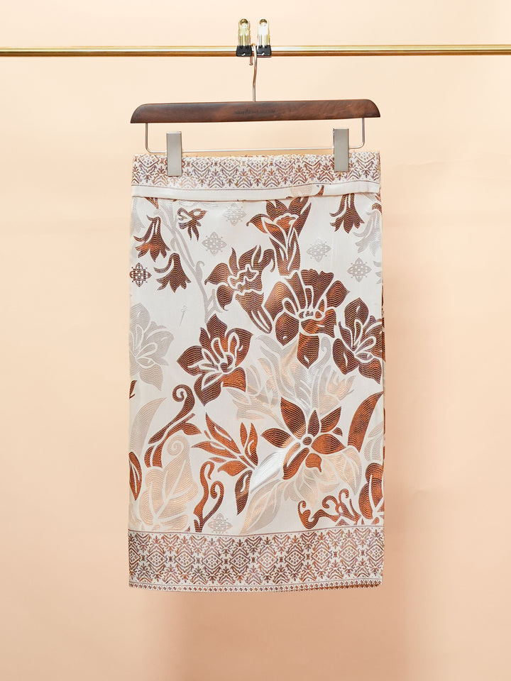 Mawar Instant Sampin Adult - Offwhite & Brown