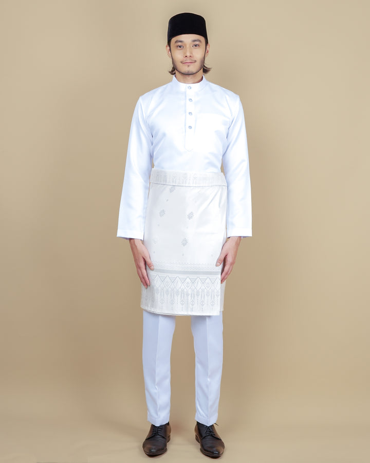 Baju Melayu Luxe - Pure White - SampinExclusiveMy