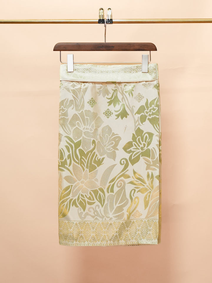 Mawar Instant Sampin Adult - Offwhite & Soft Green