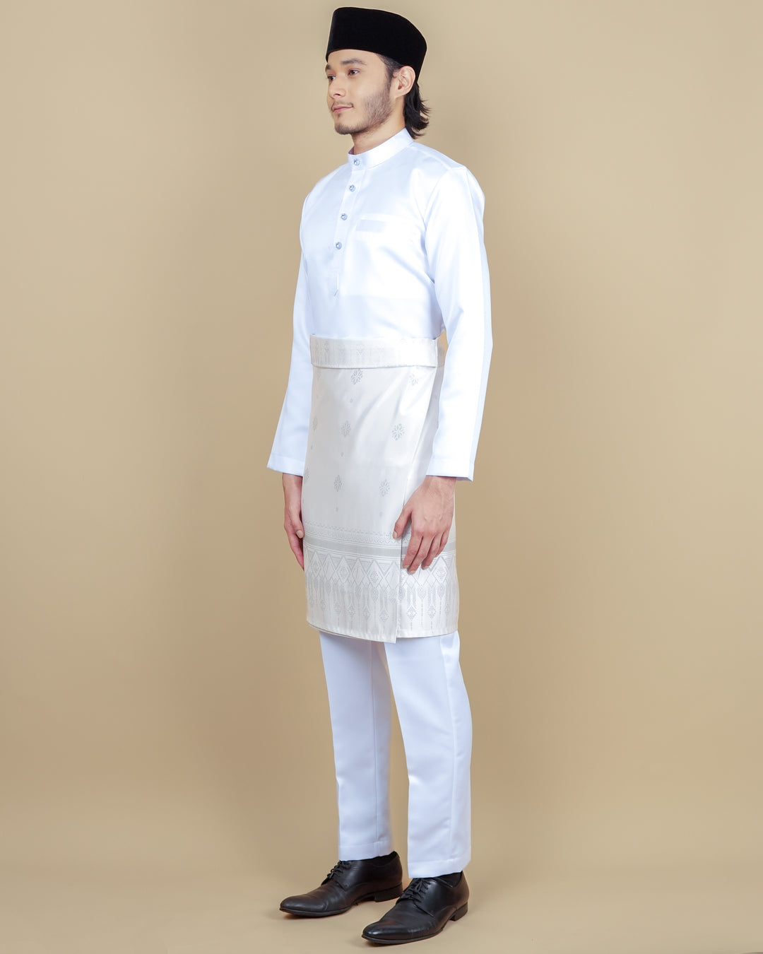 Baju Melayu Luxe - Pure White - SampinExclusiveMy