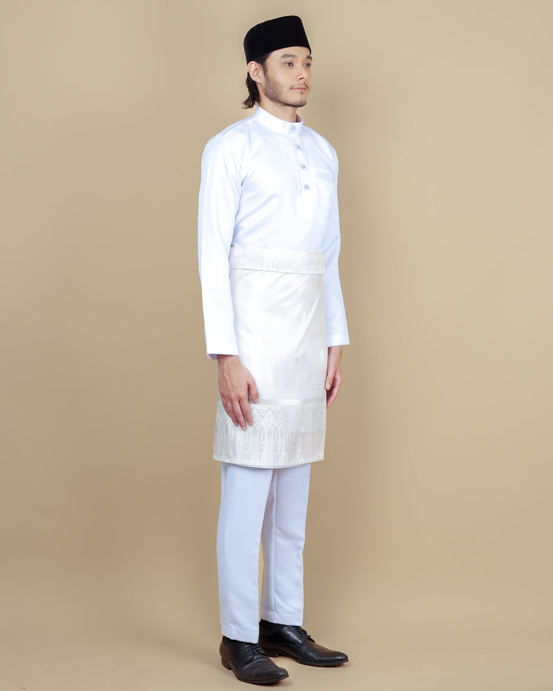 Baju Melayu Luxe - Pure White - SampinExclusiveMy