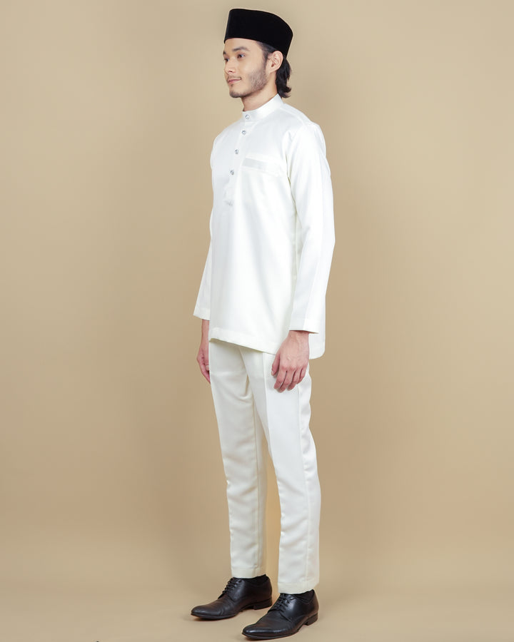 Baju Melayu Luxe - Cream