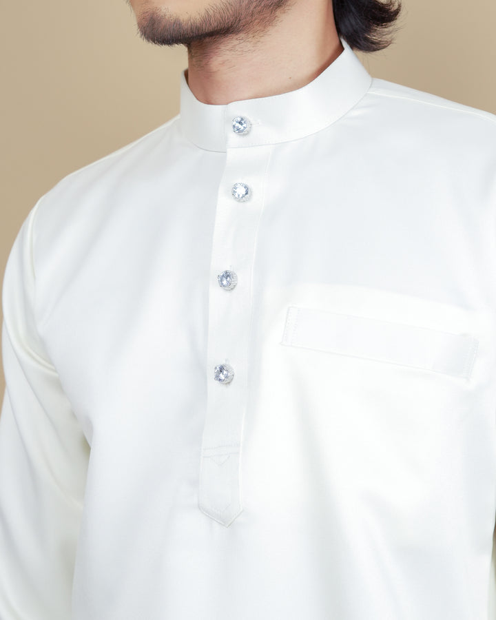 Baju Melayu Luxe - Cream