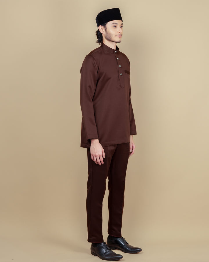 Baju Melayu Luxe - Dark Brown