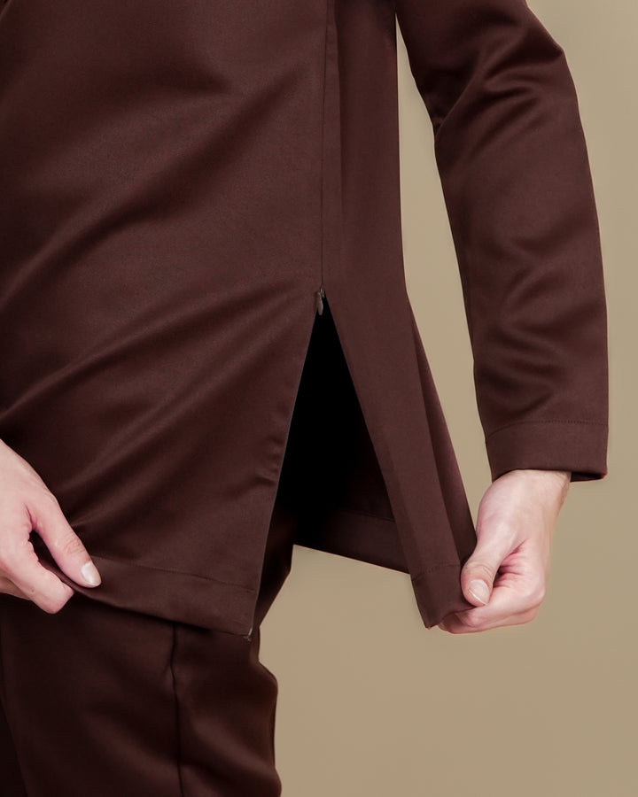 Baju Melayu Luxe - Dark Brown