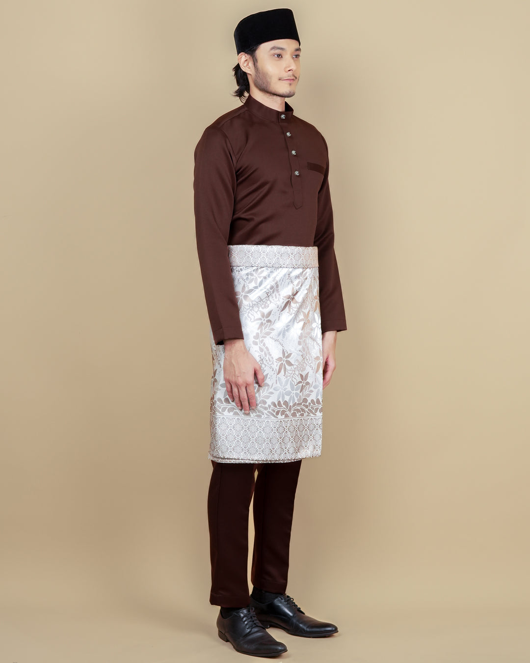 Baju Melayu Luxe - Dark Brown