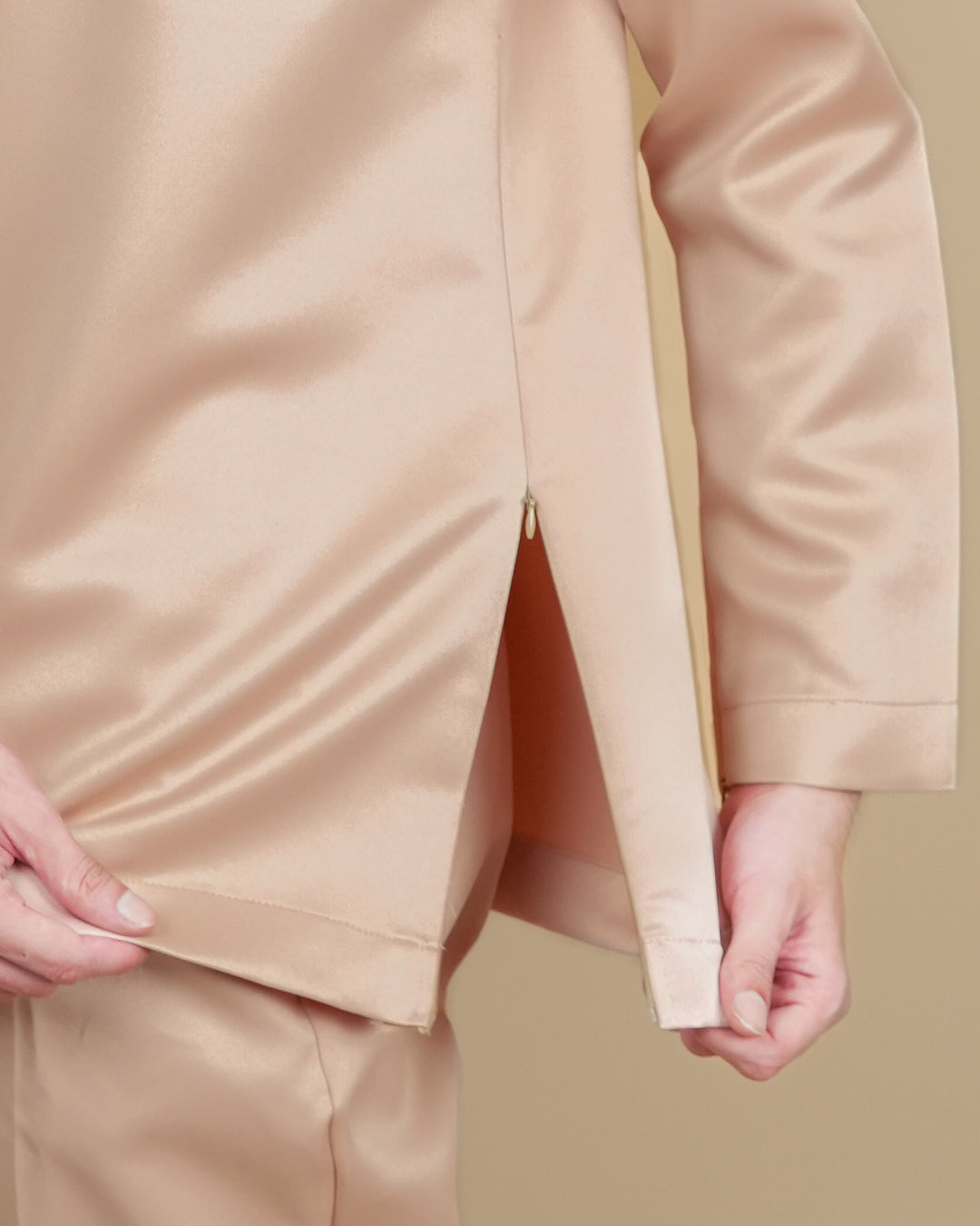 Baju Melayu Luxe - Nude