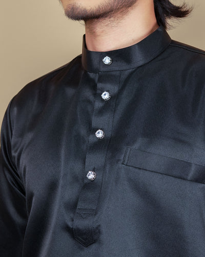 Baju Melayu Luxe - Black