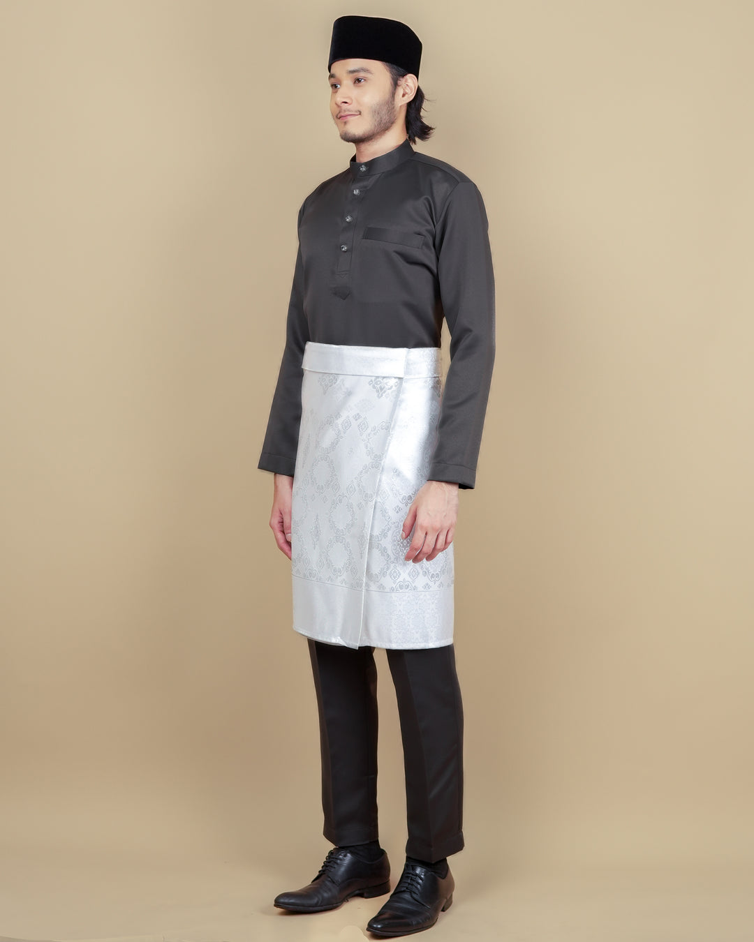 Baju Melayu Luxe - Dark Grey