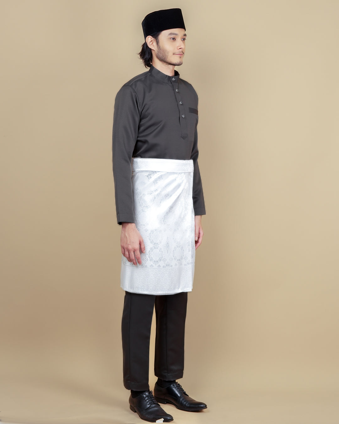 Baju Melayu Luxe - Dark Grey