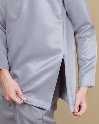 Baju Melayu Luxe - Soft Grey