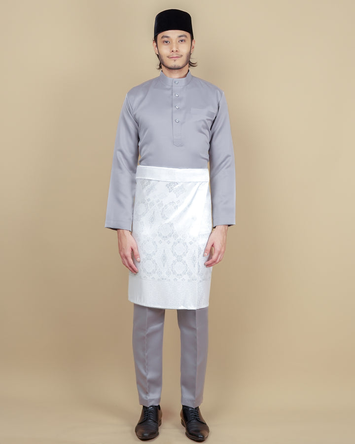 Baju Melayu Luxe - Soft Grey