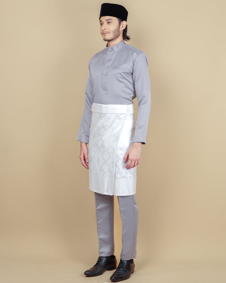 Baju Melayu Luxe - Soft Grey