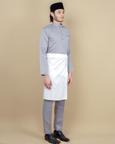 Baju Melayu Luxe - Soft Grey