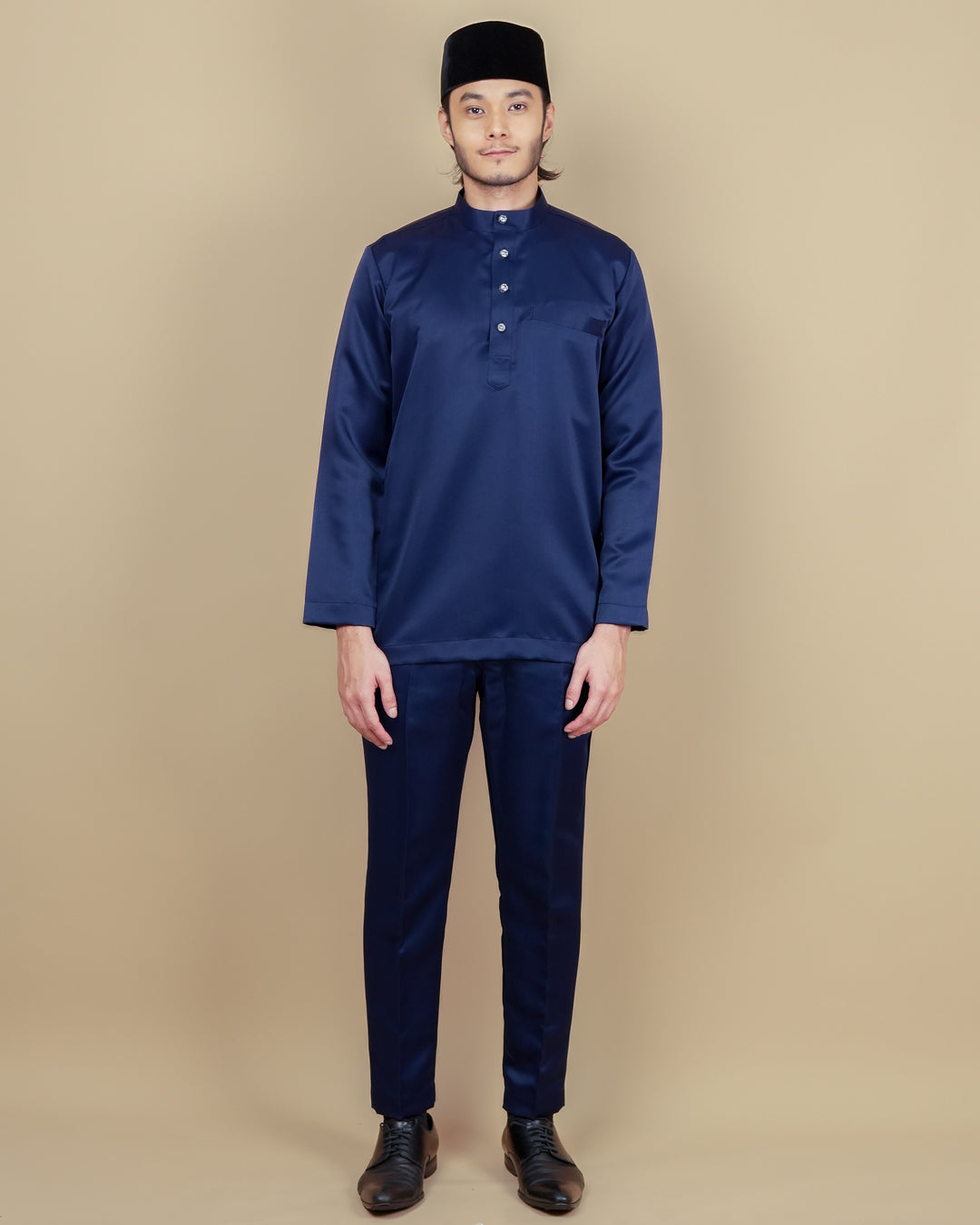 Baju Melayu Luxe - Navy Blue