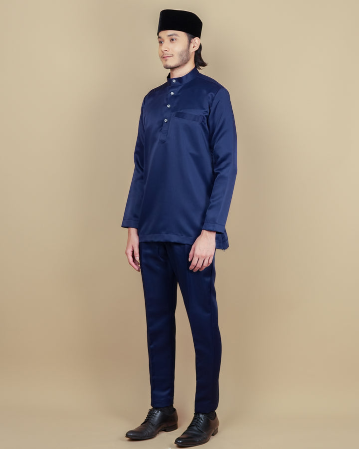 Baju Melayu Luxe - Navy Blue