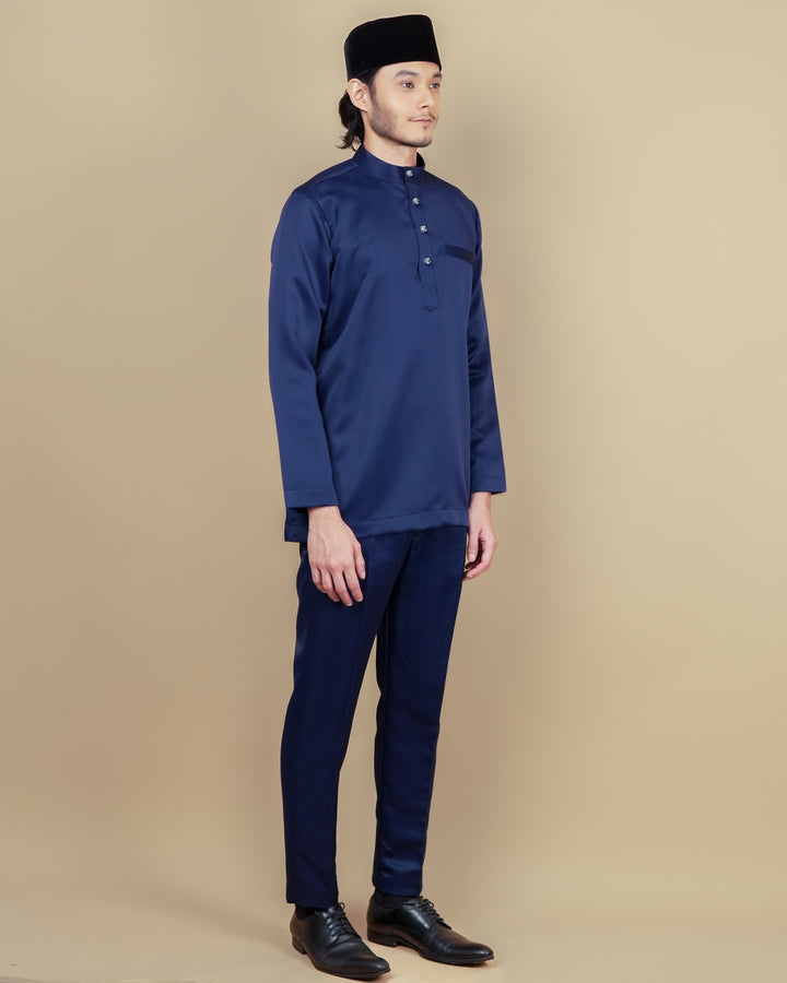 Baju Melayu Luxe - Navy Blue