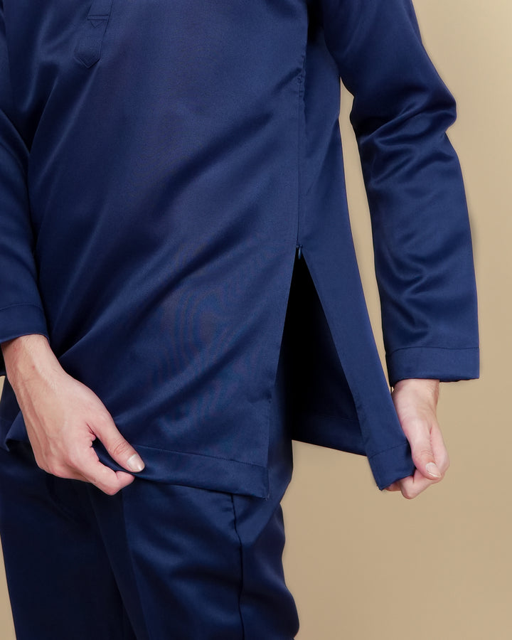 Baju Melayu Luxe - Navy Blue