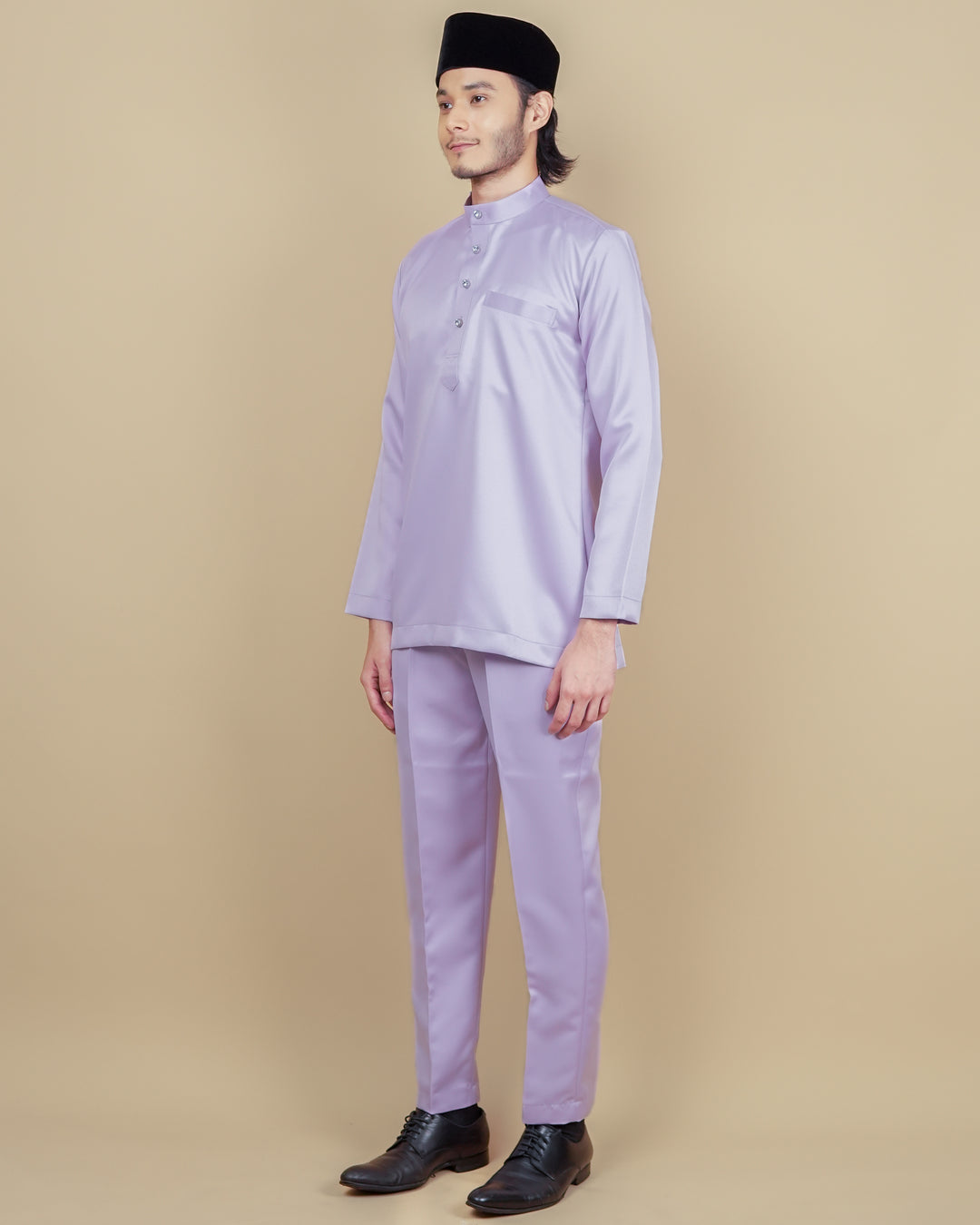 Baju Melayu Luxe - Soft Purple