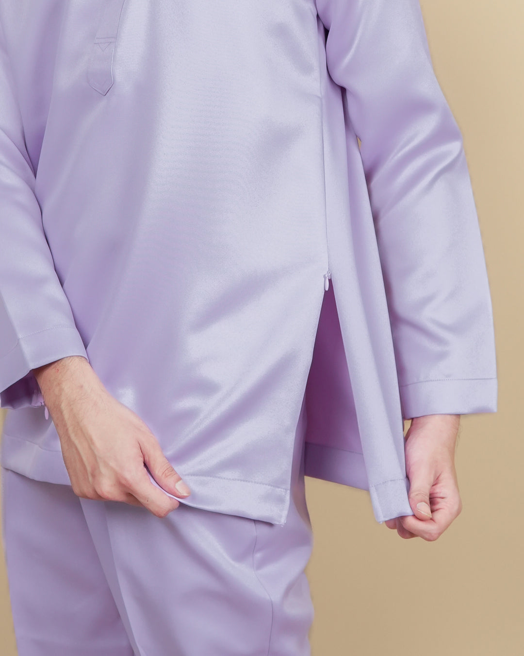 Baju Melayu Luxe - Soft Purple