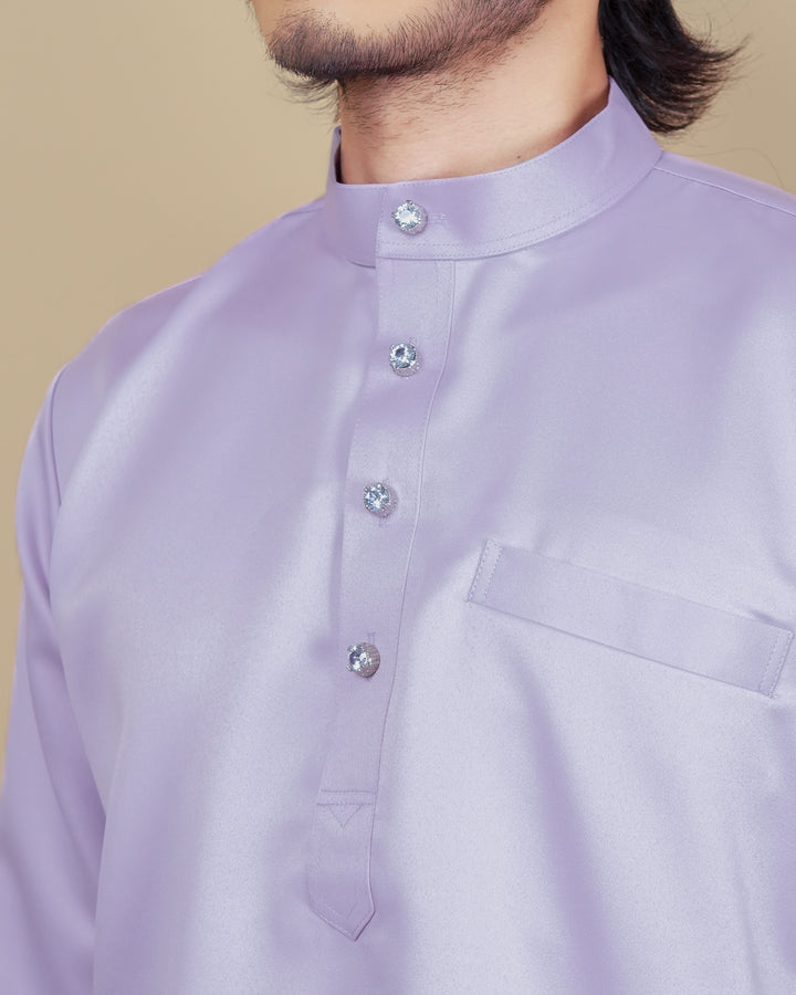 Baju Melayu Luxe - Soft Purple