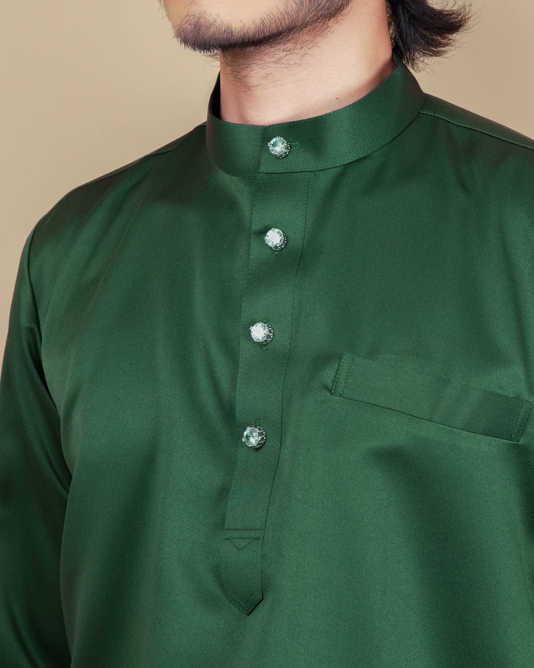 Baju Melayu Luxe - Emerald Green