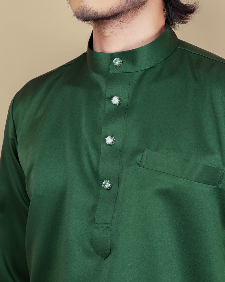 Baju Melayu Luxe - Emerald Green