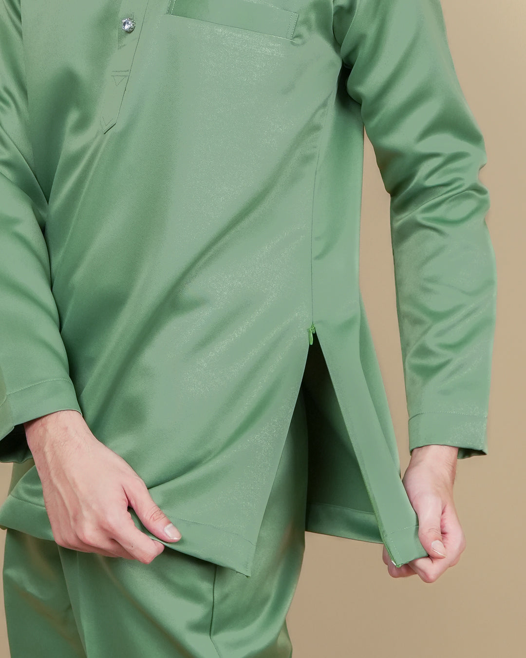 Baju Melayu Luxe - Apple Green