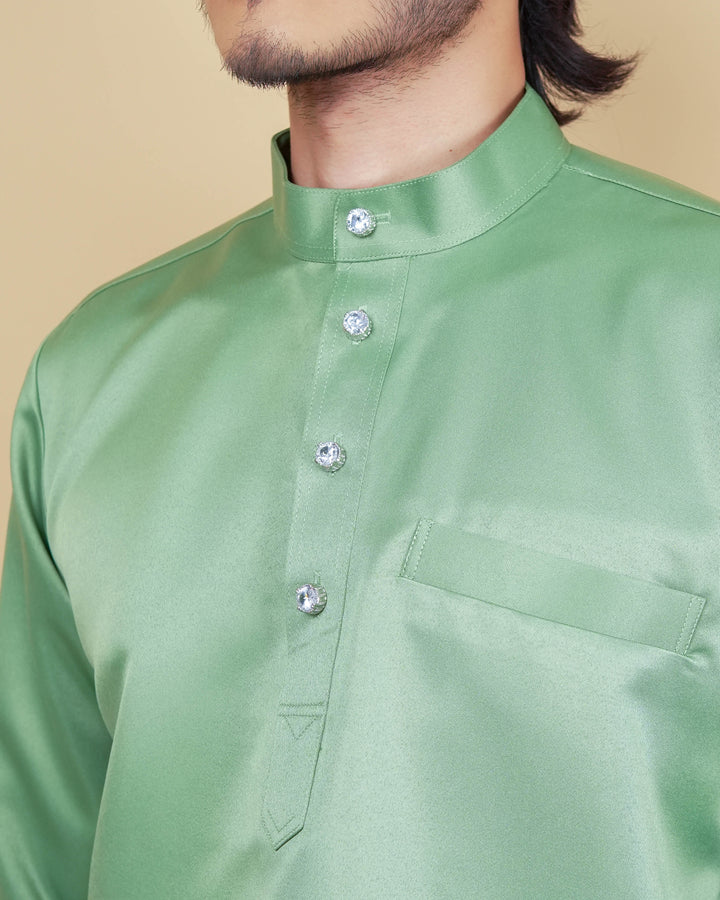 Baju Melayu Luxe - Apple Green