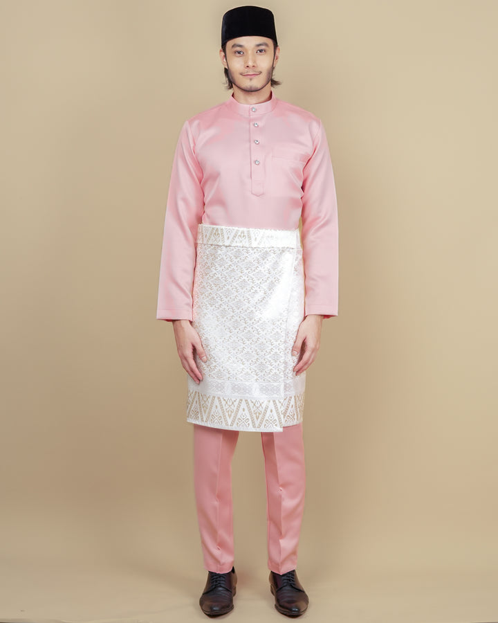 Baju Melayu Luxe - Salmon Pink