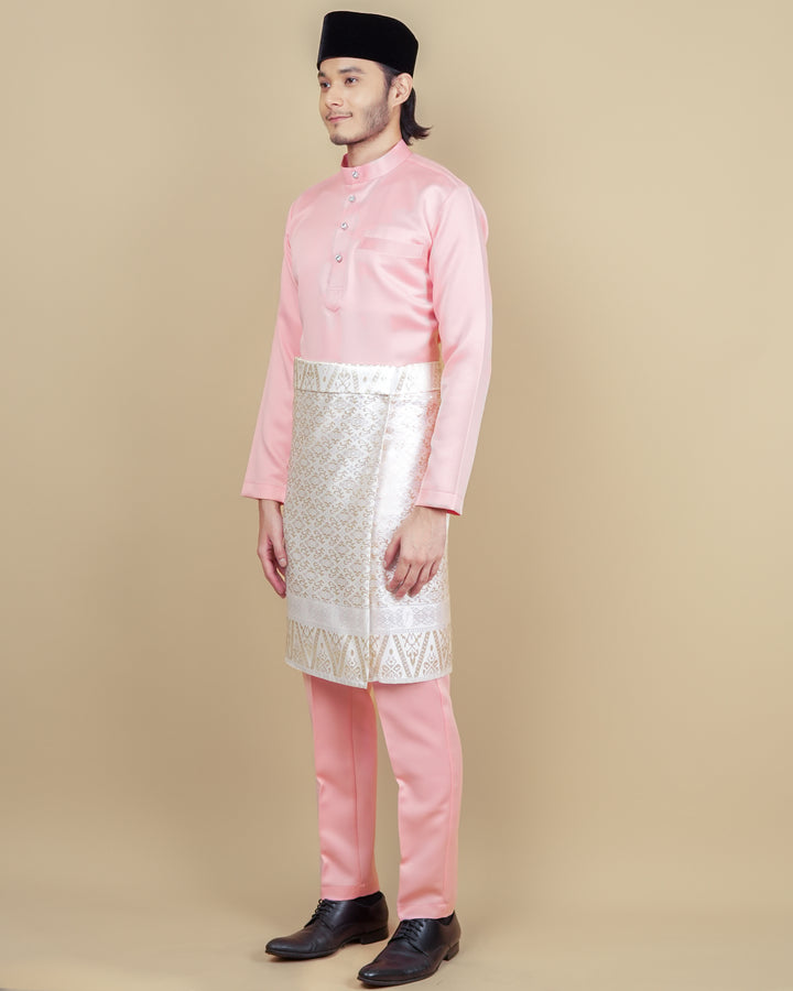 Baju Melayu Luxe - Salmon Pink