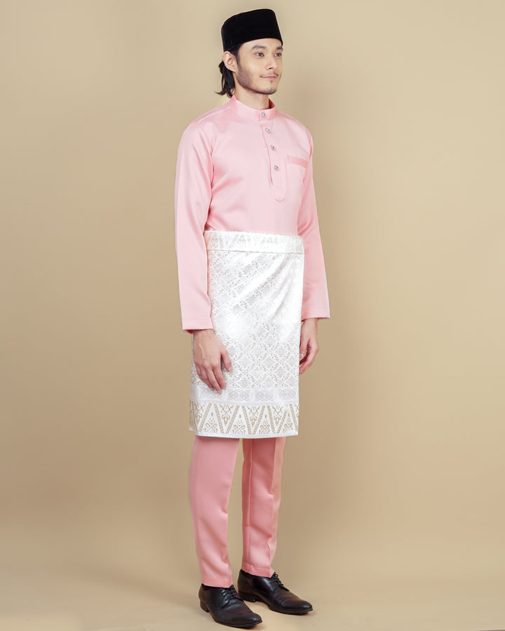 Baju Melayu Luxe - Salmon Pink