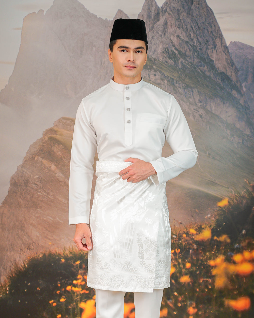 Nirmala Instant Sampin Adult - Offwhite & Silver - SampinExclusiveMy
