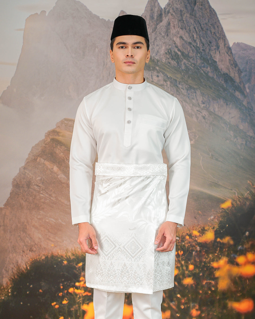 Teratai Instant Sampin Adult - Offwhite & Silver