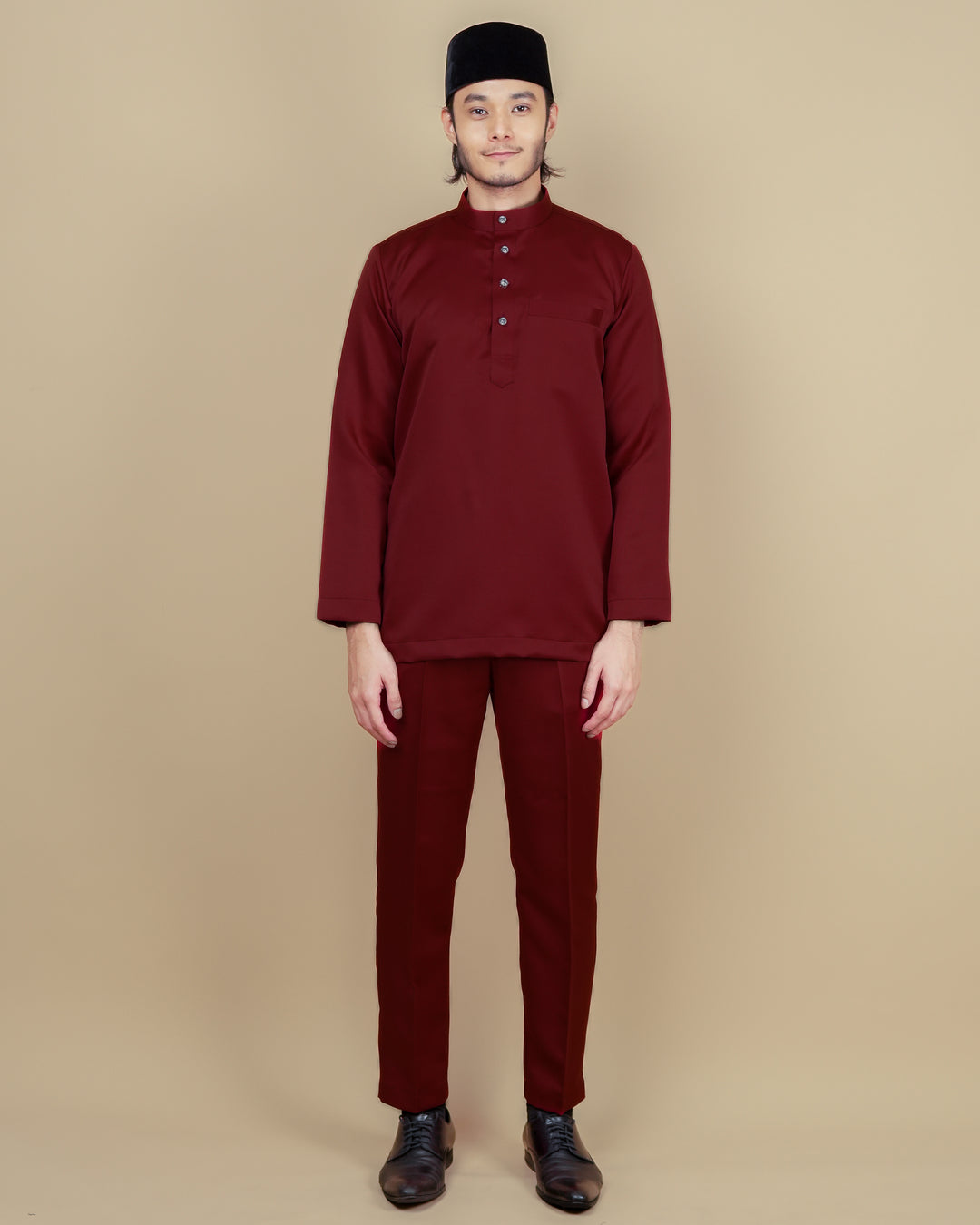 Baju Melayu Luxe - Maroon