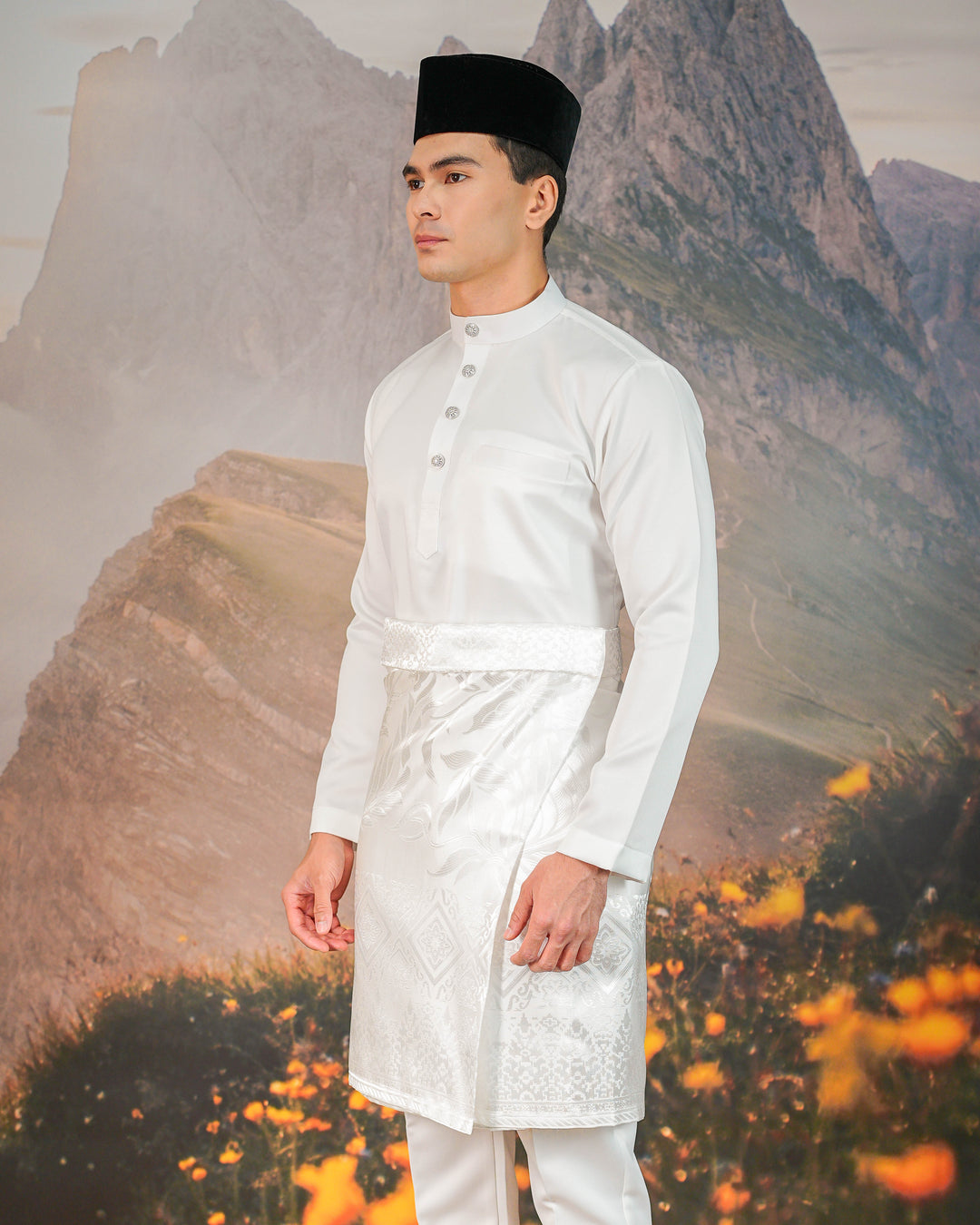 Teratai Instant Sampin Adult - Offwhite & Silver