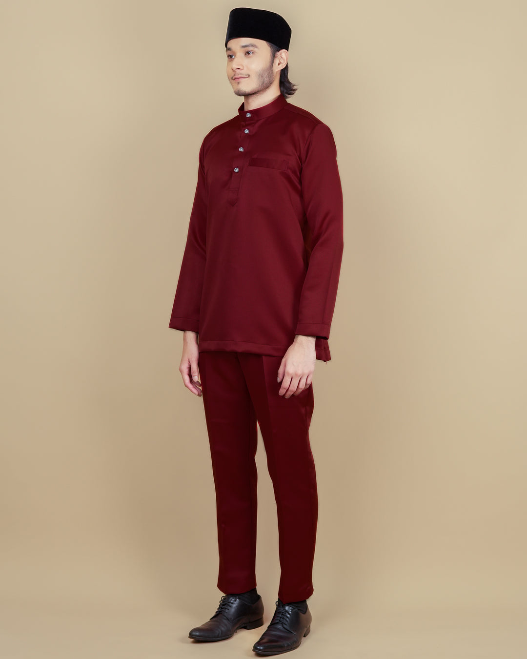 Baju Melayu Luxe - Maroon