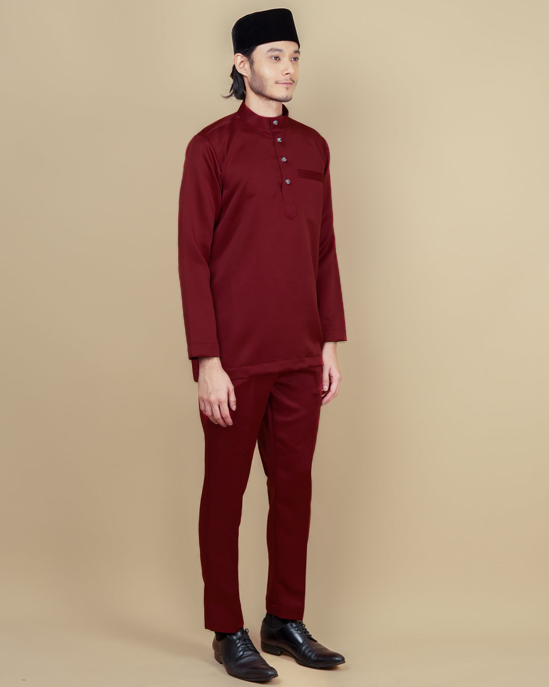 Baju Melayu Luxe - Maroon