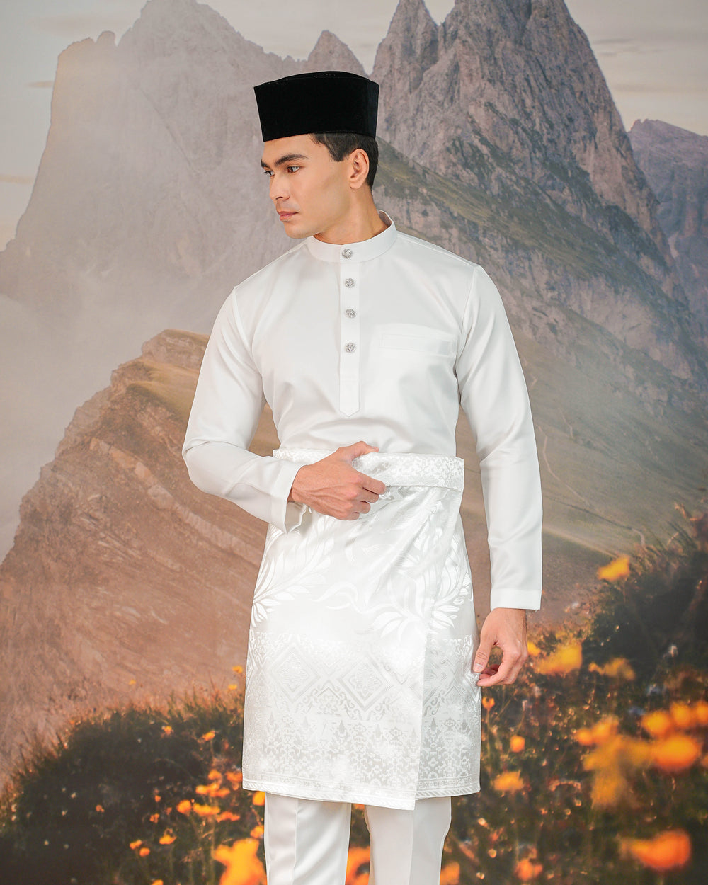Teratai Instant Sampin Adult - Offwhite & Silver - SampinExclusiveMy