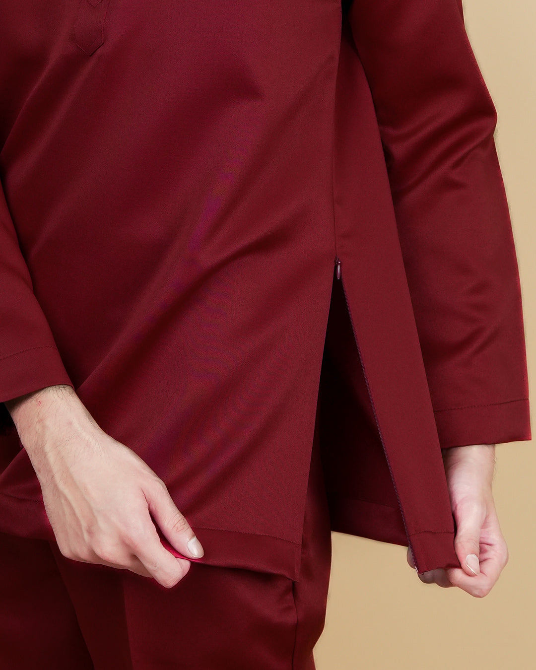 Baju Melayu Luxe - Maroon