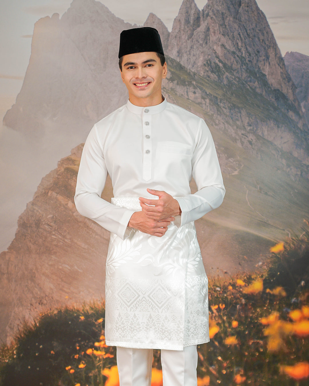 Teratai Instant Sampin Adult - Offwhite & Silver