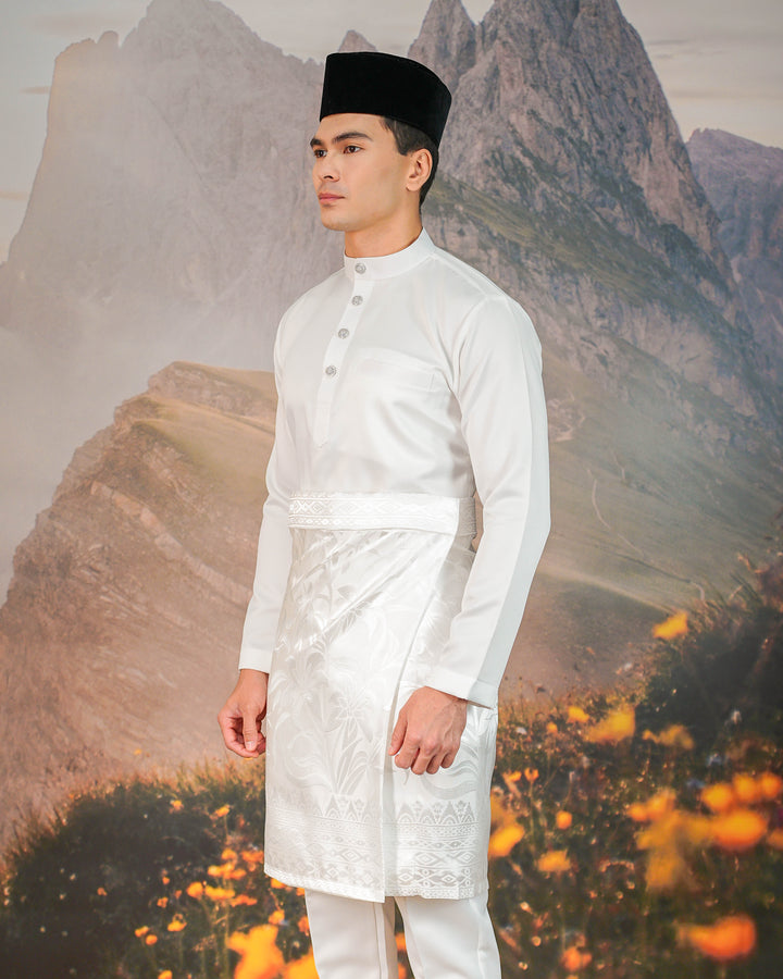 Cenderawasih Instant Sampin Adult - Offwhite & Silver