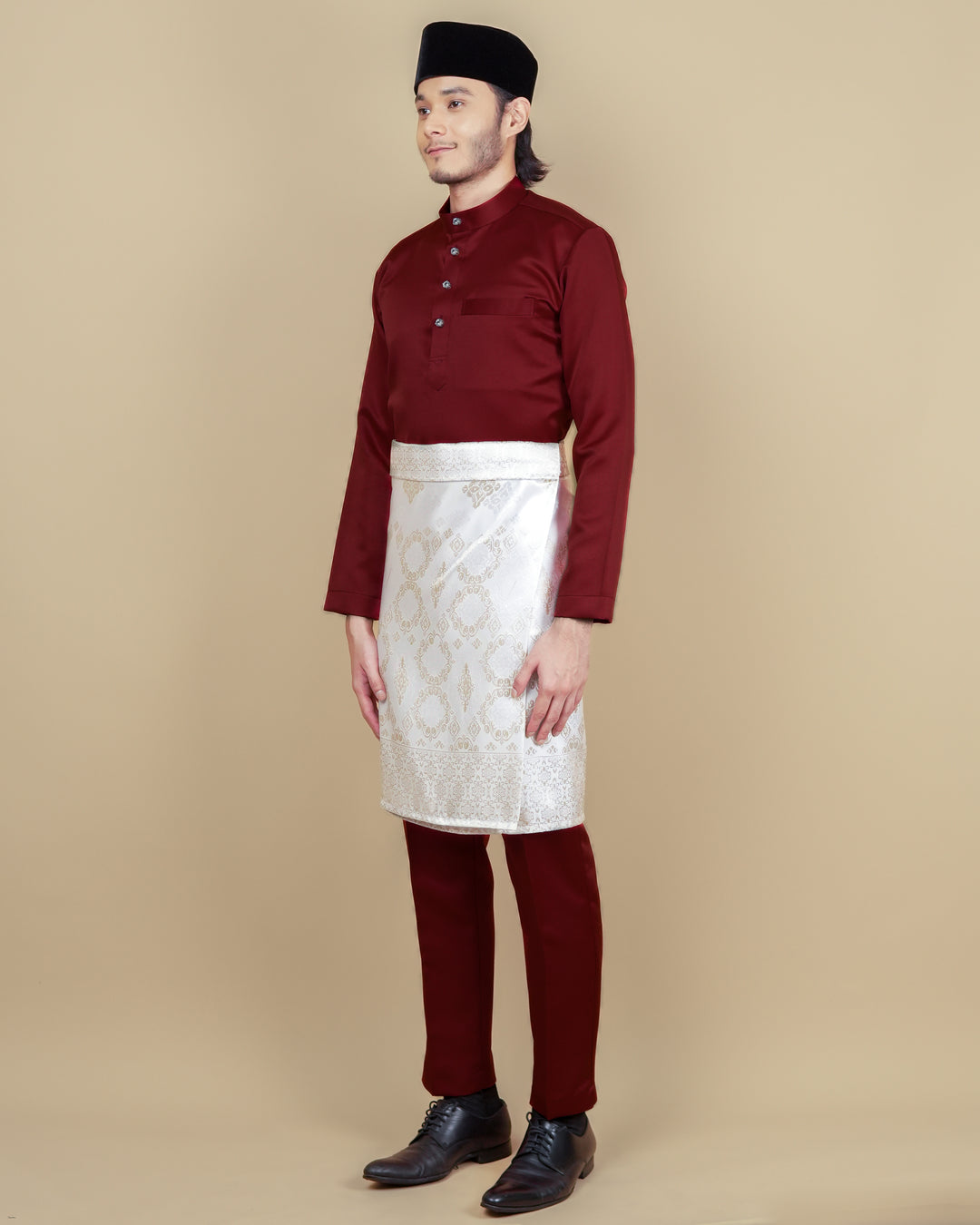 Baju Melayu Luxe - Maroon