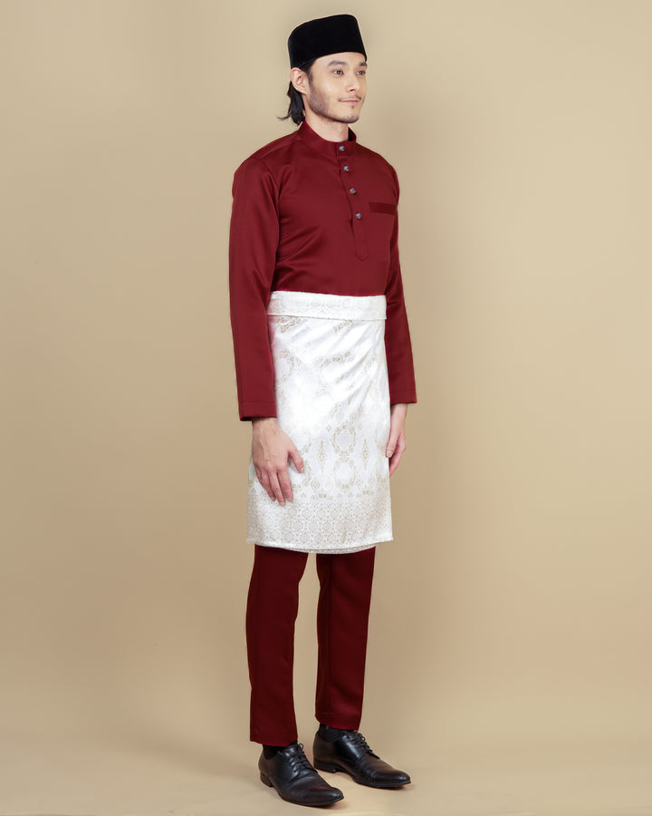 Baju Melayu Luxe - Maroon