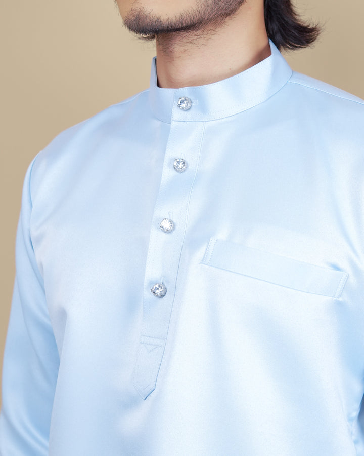 Baju Melayu Luxe - Soft Blue - SampinExclusiveMy