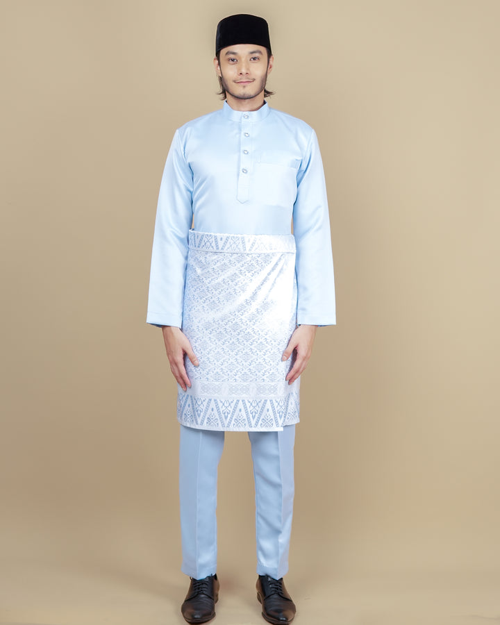 Baju Melayu Luxe - Soft Blue - SampinExclusiveMy