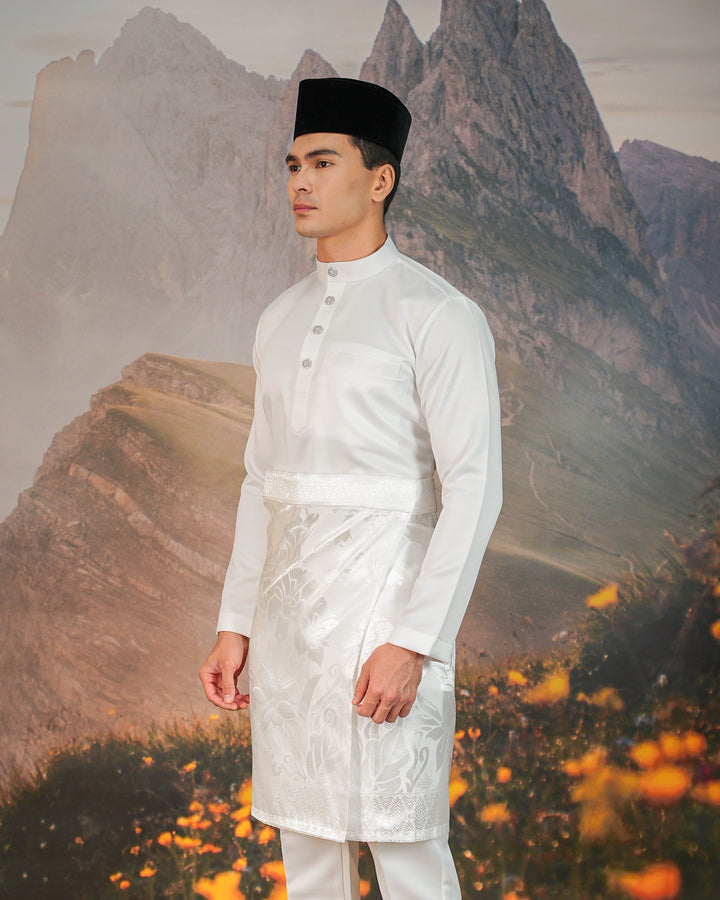 Mawar Instant Sampin Adult - Offwhite & Silver