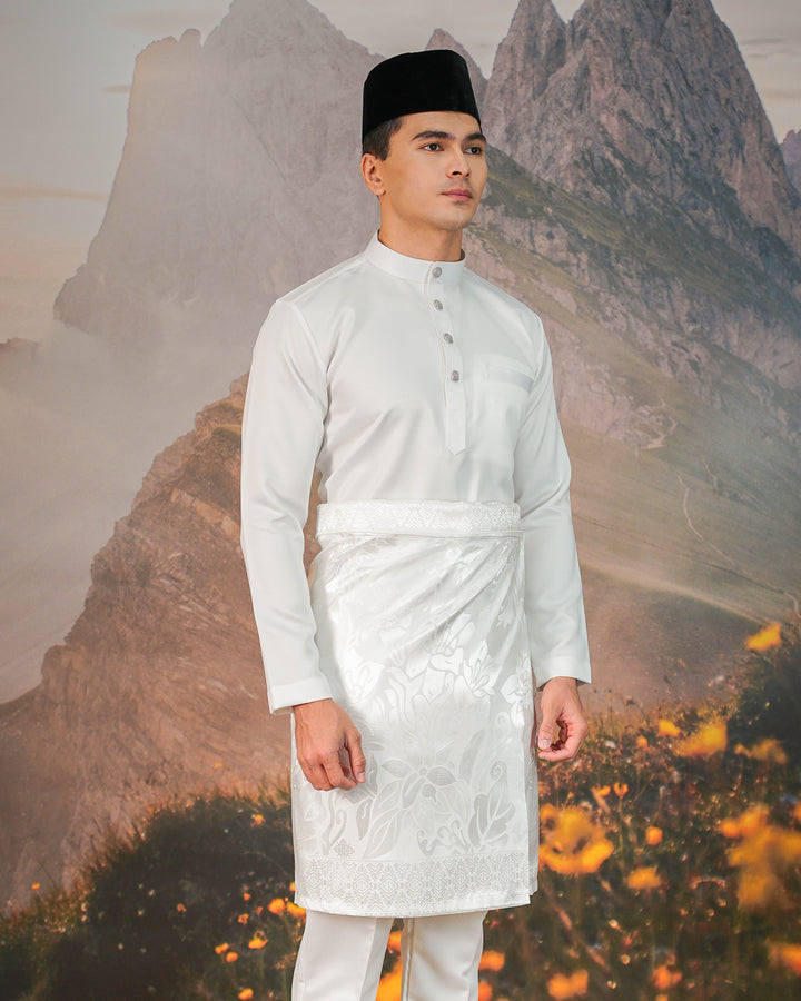 Mawar Instant Sampin Adult - Offwhite & Silver