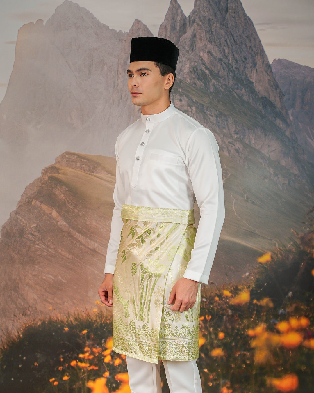 Nirmala Instant Sampin Adult - Offwhite & Soft Green