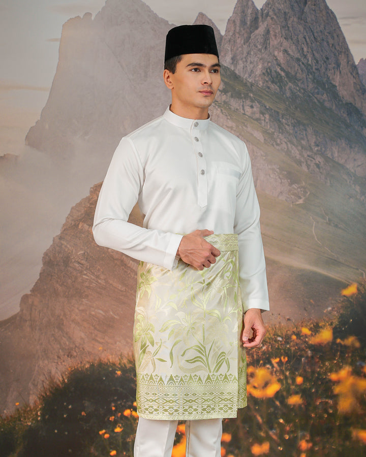 Cenderawasih Instant Sampin Adult - Offwhite & Soft Green